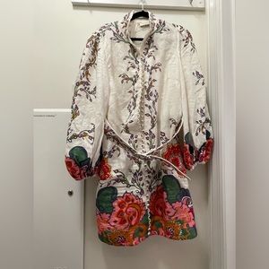 ZIMMERMANN Lovestruck Buttoned Tunic Mini Dress/Size 3 (10 US)